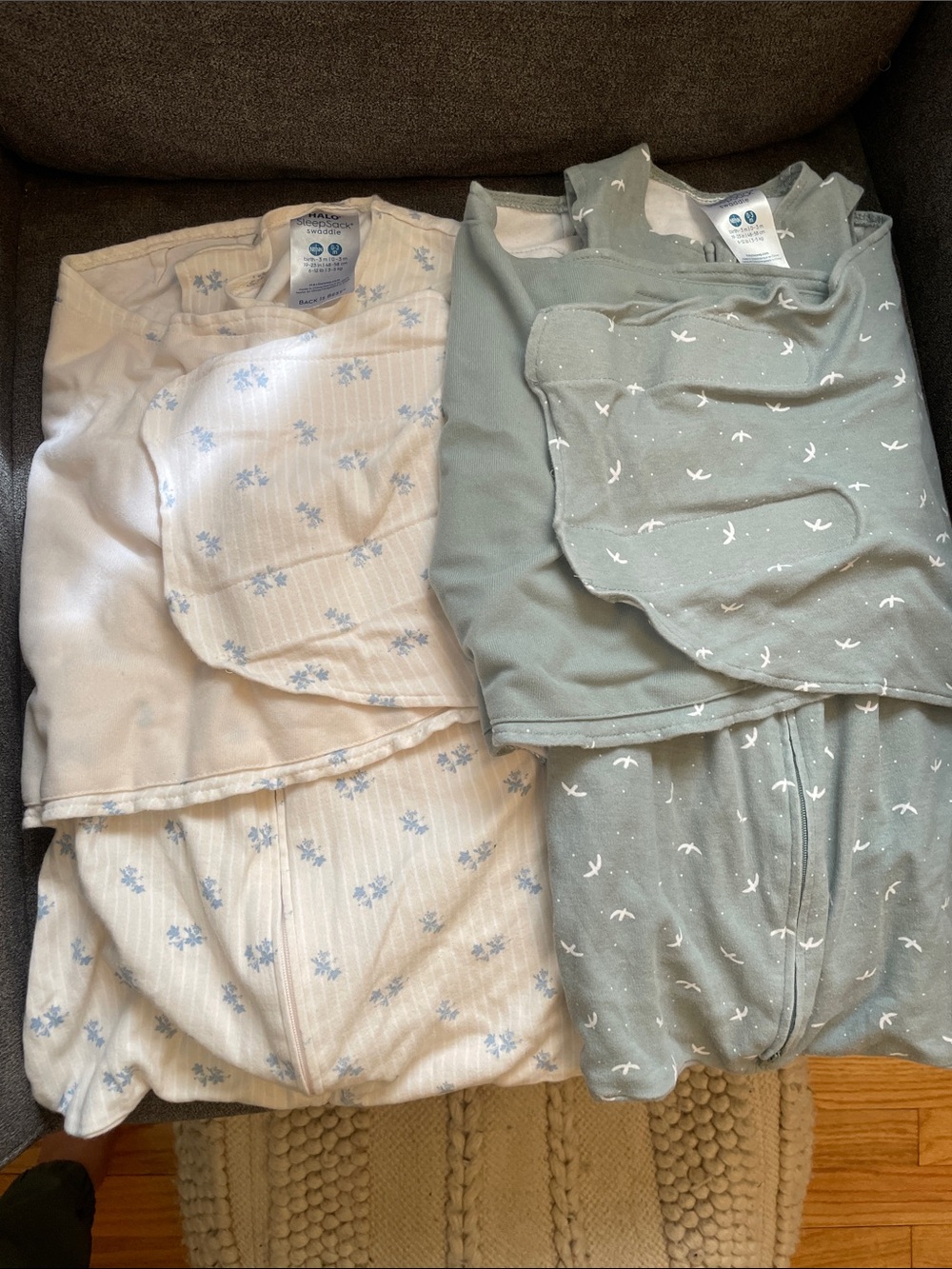2-pack Halo SleepSack Swaddles size NB / 0-3